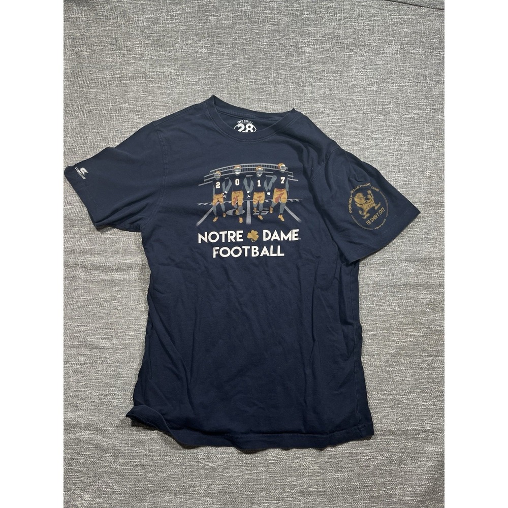 The Shirt Notre Dame Fighting Irish Football T-Shirt Men's M Navy/Gold 2017